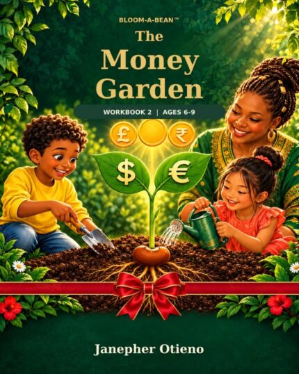 The Money Garden Workbook 2, ages 6–9, by Janepher Otieno — approved cover