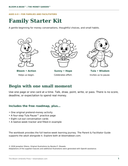The Money Garden™ Family Starter Kit — Printable PDF (Ages 6–9)